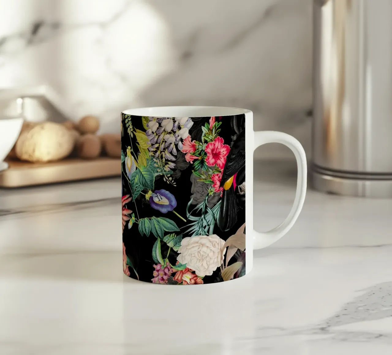 Floral and Birds IX tazza in ceramica da burcukorkmazyurek