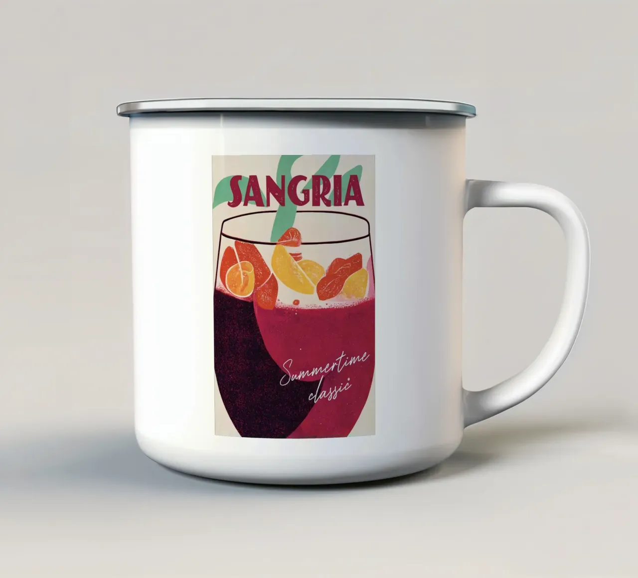 sangria bevanda estiva tazza in smalto da John C Labut