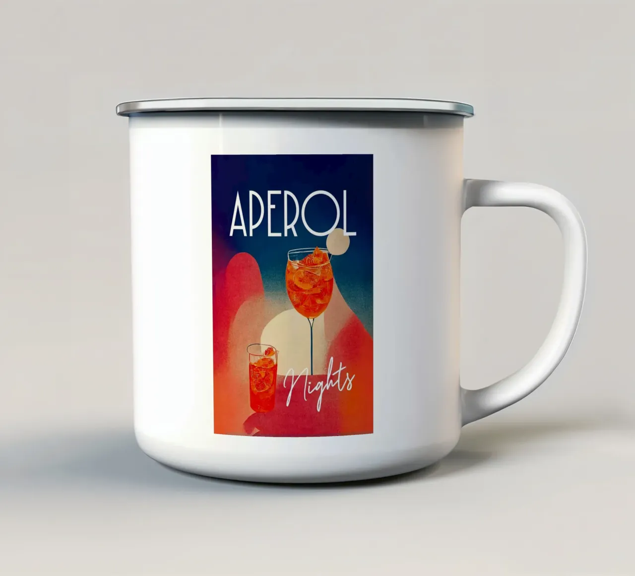 Aperol spritz tazza in smalto da John C Labut