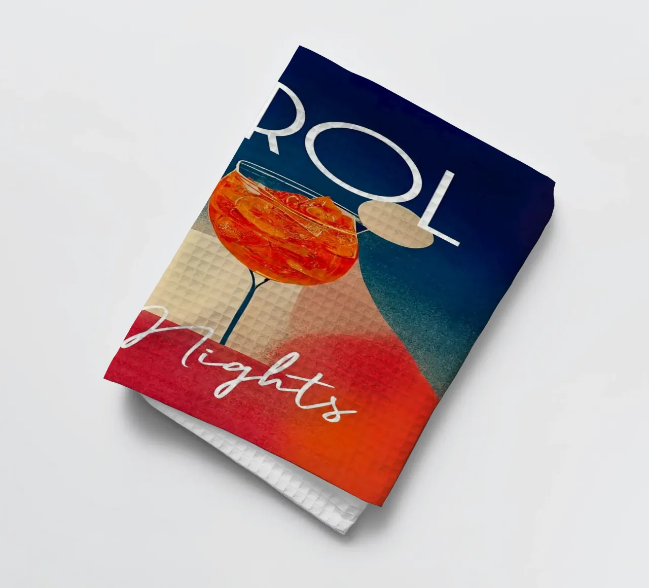 Aperol spritz tea towel by John C Labut
