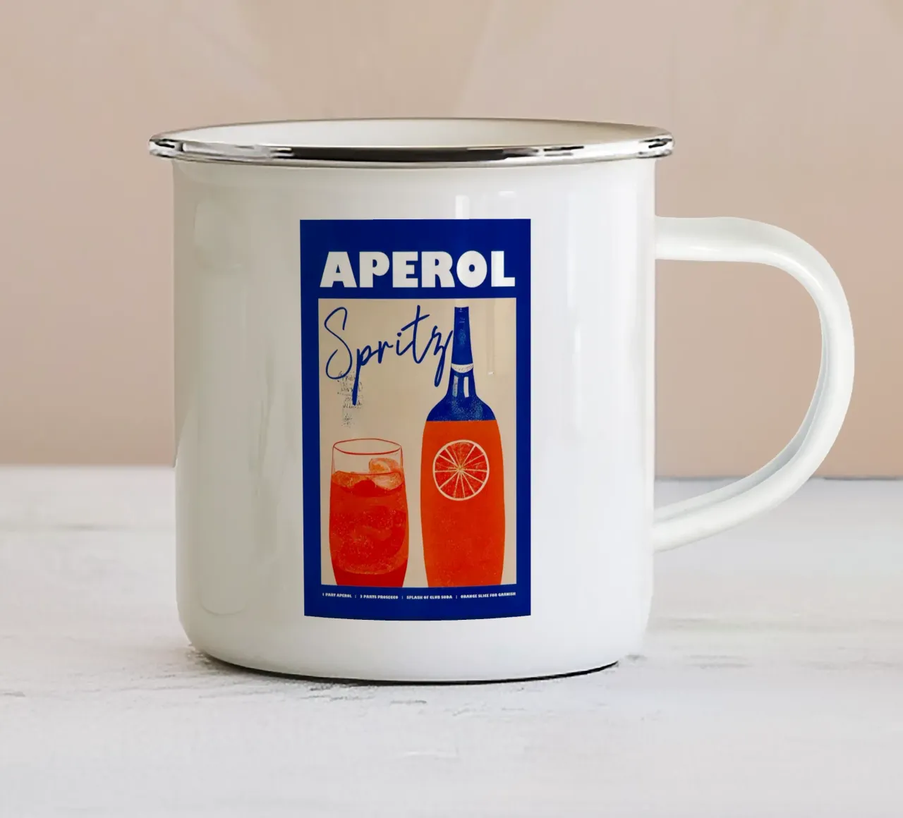 spritz aperitivo tazza in smalto da John C Labut