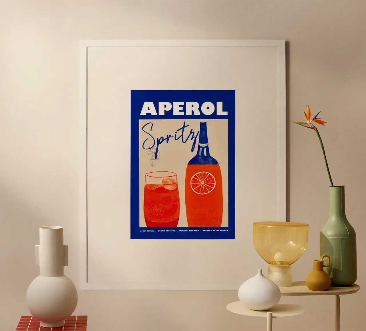 spritz aperitivo poster con telaio in plastica da John C Labut