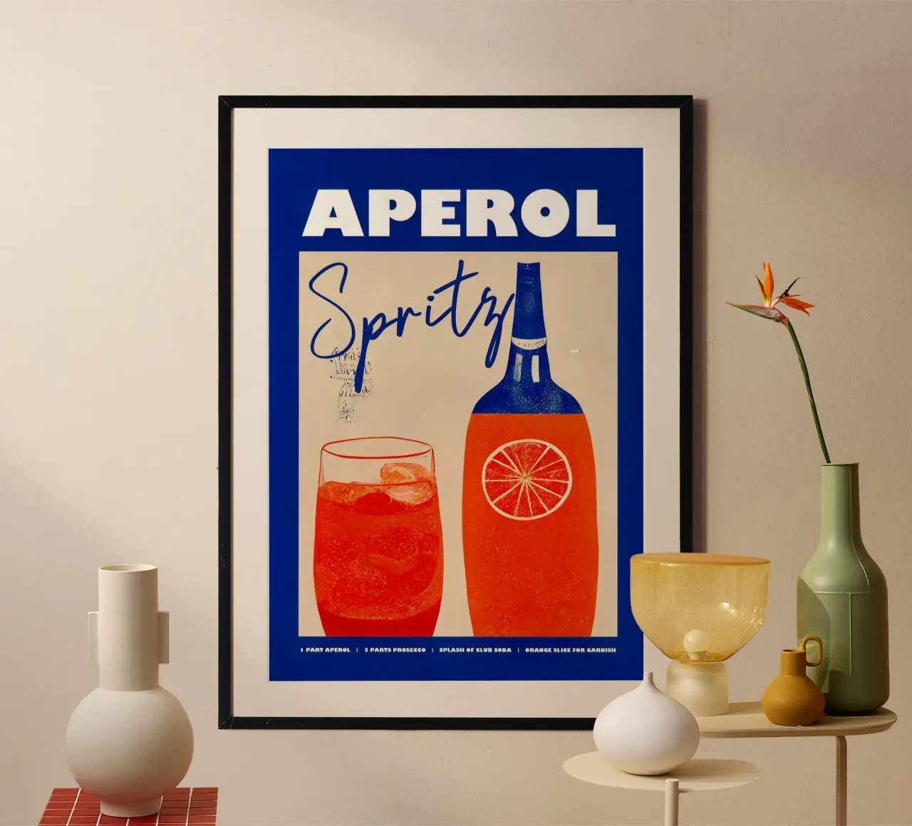 spritz aperitivo poster con telaio in plastica da John C Labut