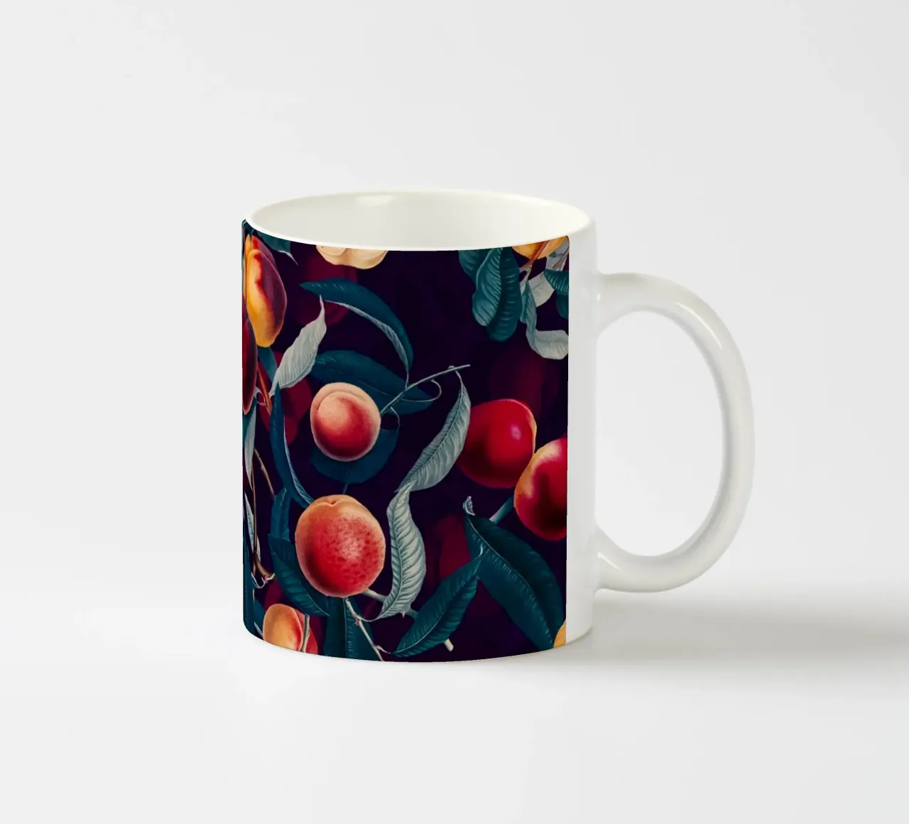 Nectarine and Leaf tazza in ceramica da burcukorkmazyurek