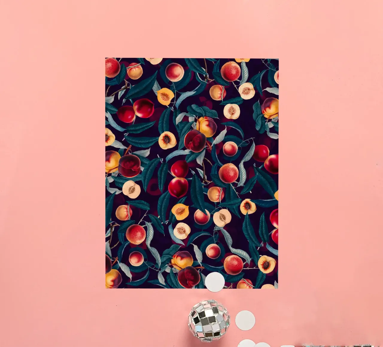 Nectarine and Leaf sticker by burcukorkmazyurek