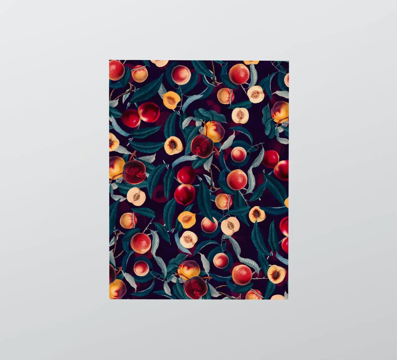 Nectarine and Leaf sticker by burcukorkmazyurek