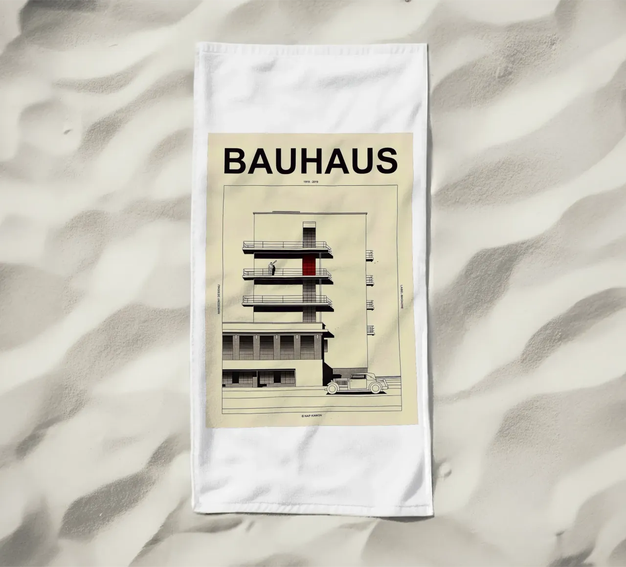 Bauhaus beach towel by Brooke