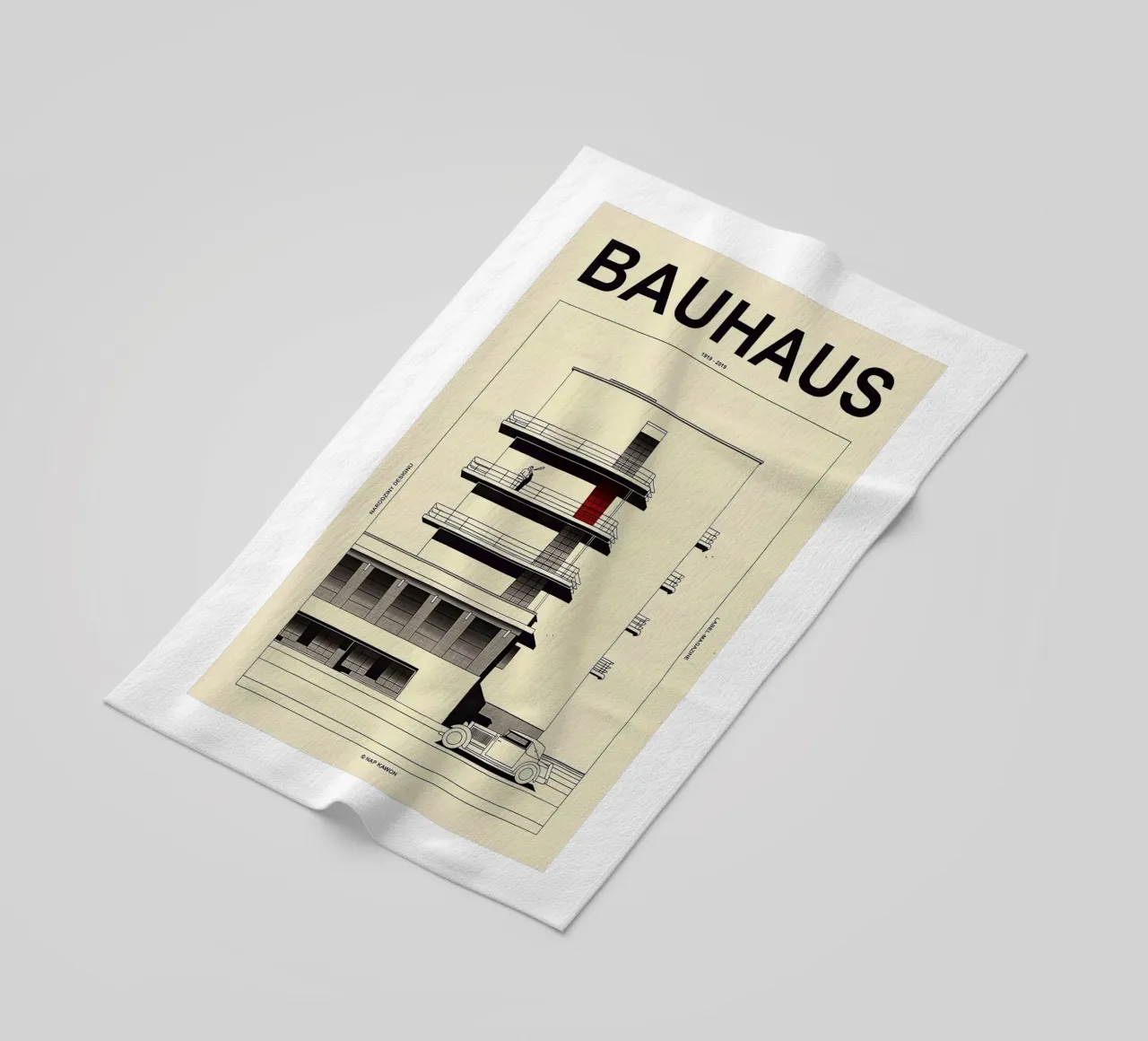 Bauhaus beach towel by Brooke