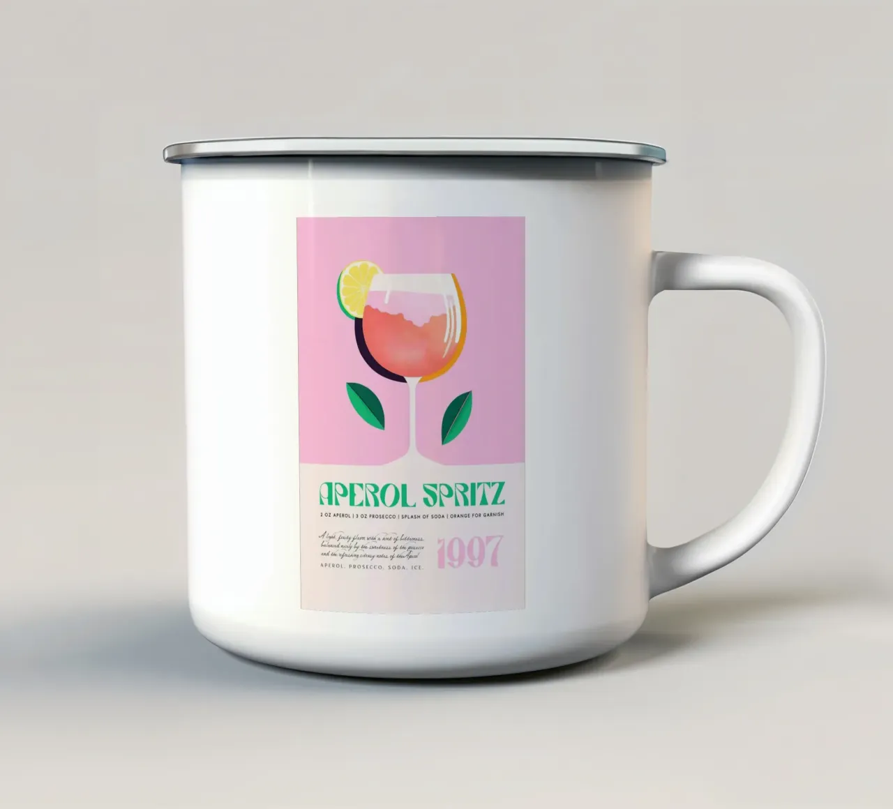 spritz all'aperol tazza in smalto da John C Labut