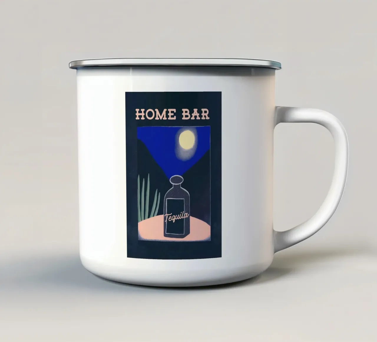 bar di casa tazza in smalto da John C Labut