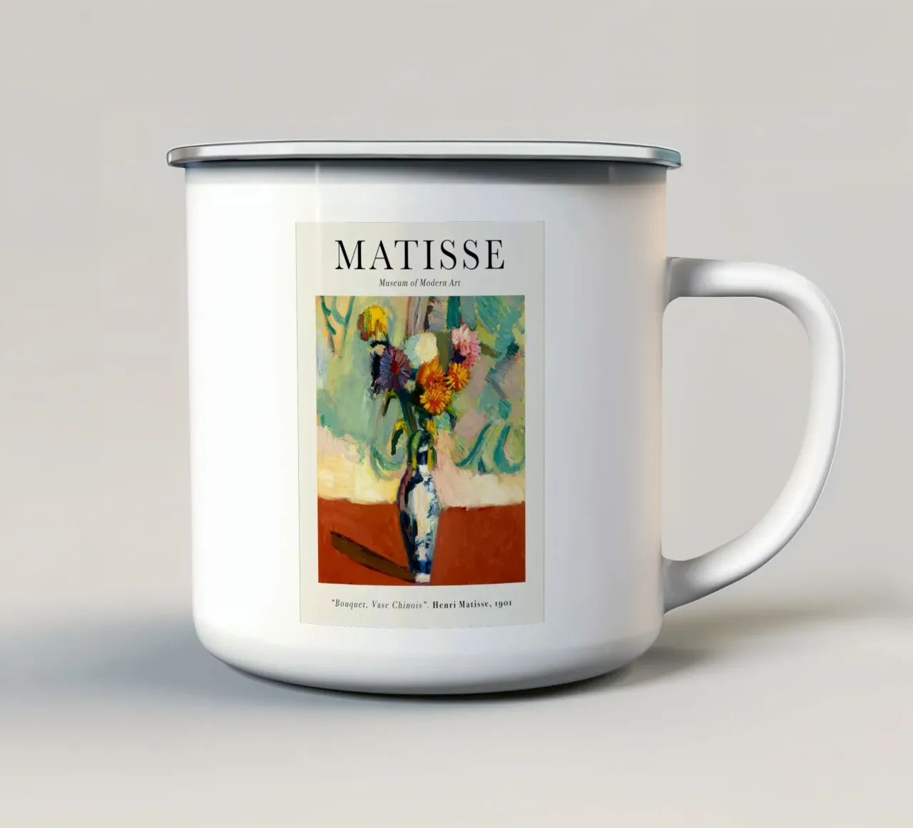 Bouquet di vasi cinesi Matisse 1901 tazza in smalto da Jam Poster