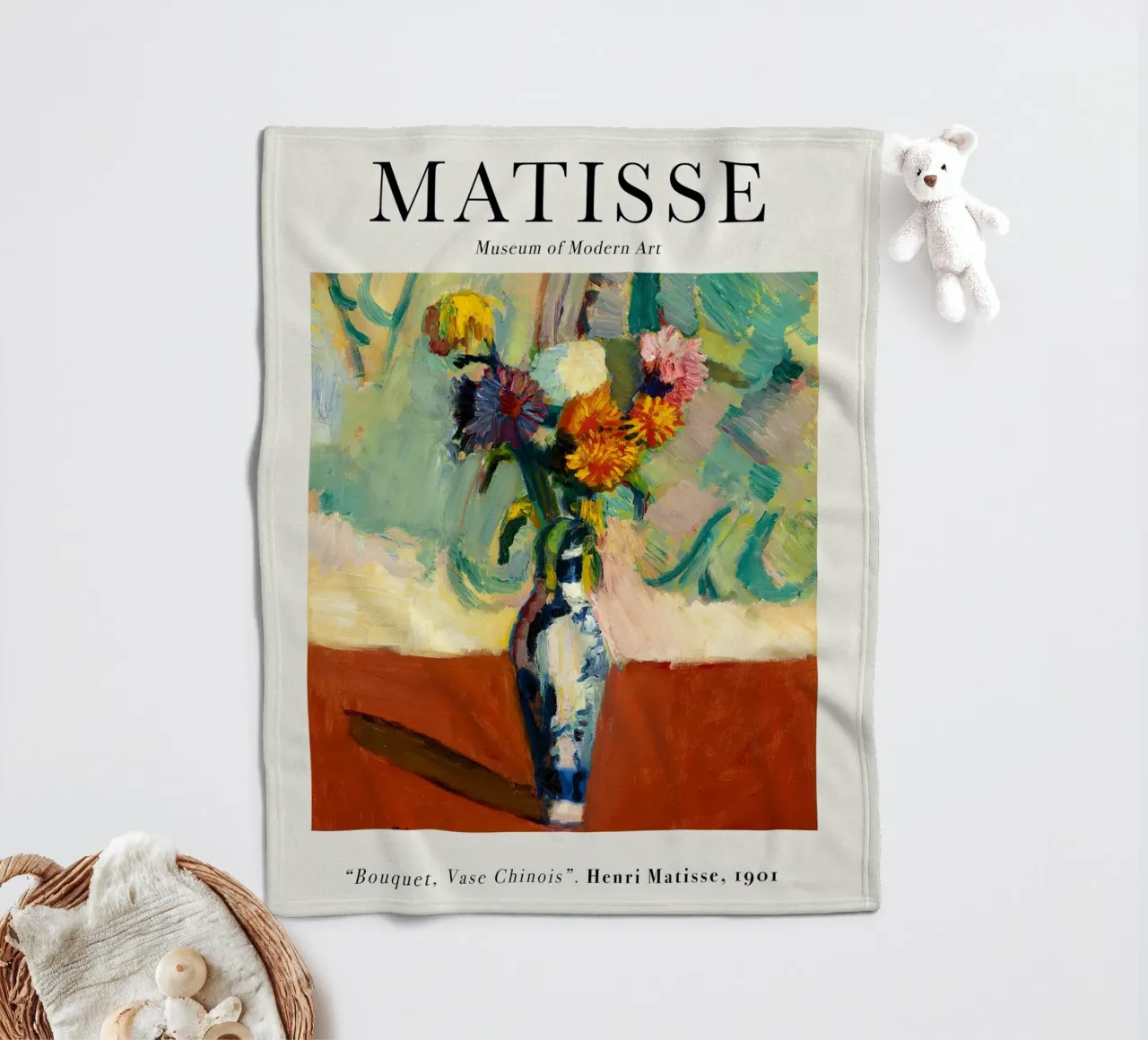 Bouquet di vasi cinesi Matisse 1901 coperta in pile da Jam Poster