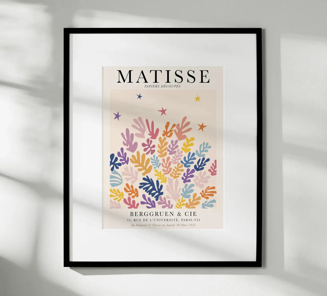 Matisse Farbenfrohe Botanische Kunst 1953 Poster mit Aluminium Rahmen von Jam Poster