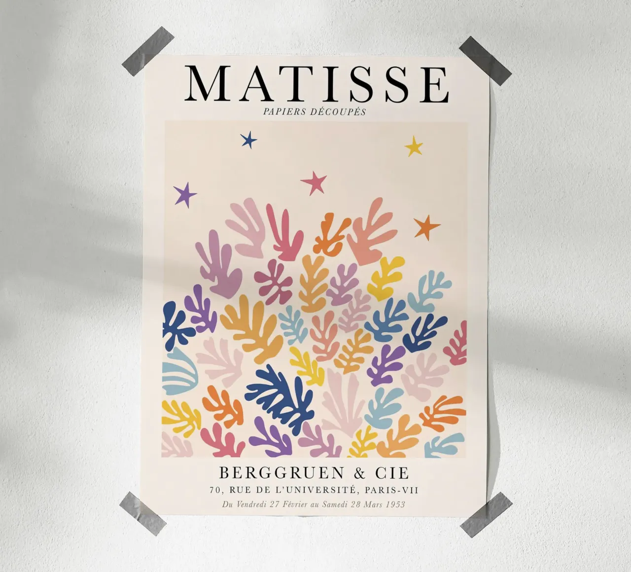 Matisse Farbenfrohe Botanische Kunst 1953 Poster mit Aluminium Rahmen von Jam Poster