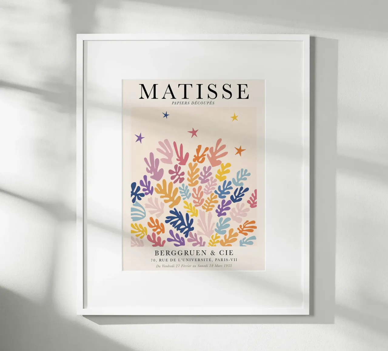 Matisse Farbenfrohe Botanische Kunst 1953 Poster mit Aluminium Rahmen von Jam Poster