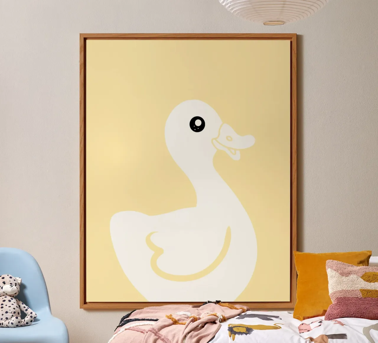 Animale della nursery - anatra alluminio dibond da Little Dean