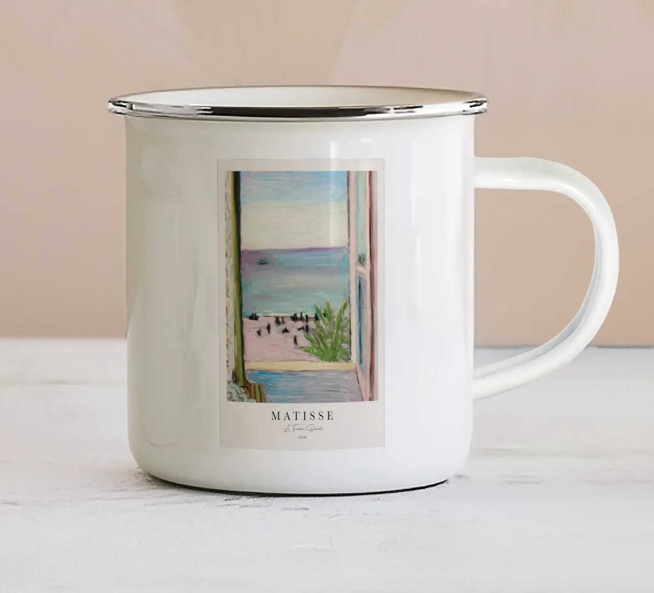 Matisse The Open Window 1918 enamel mug by Jam Poster