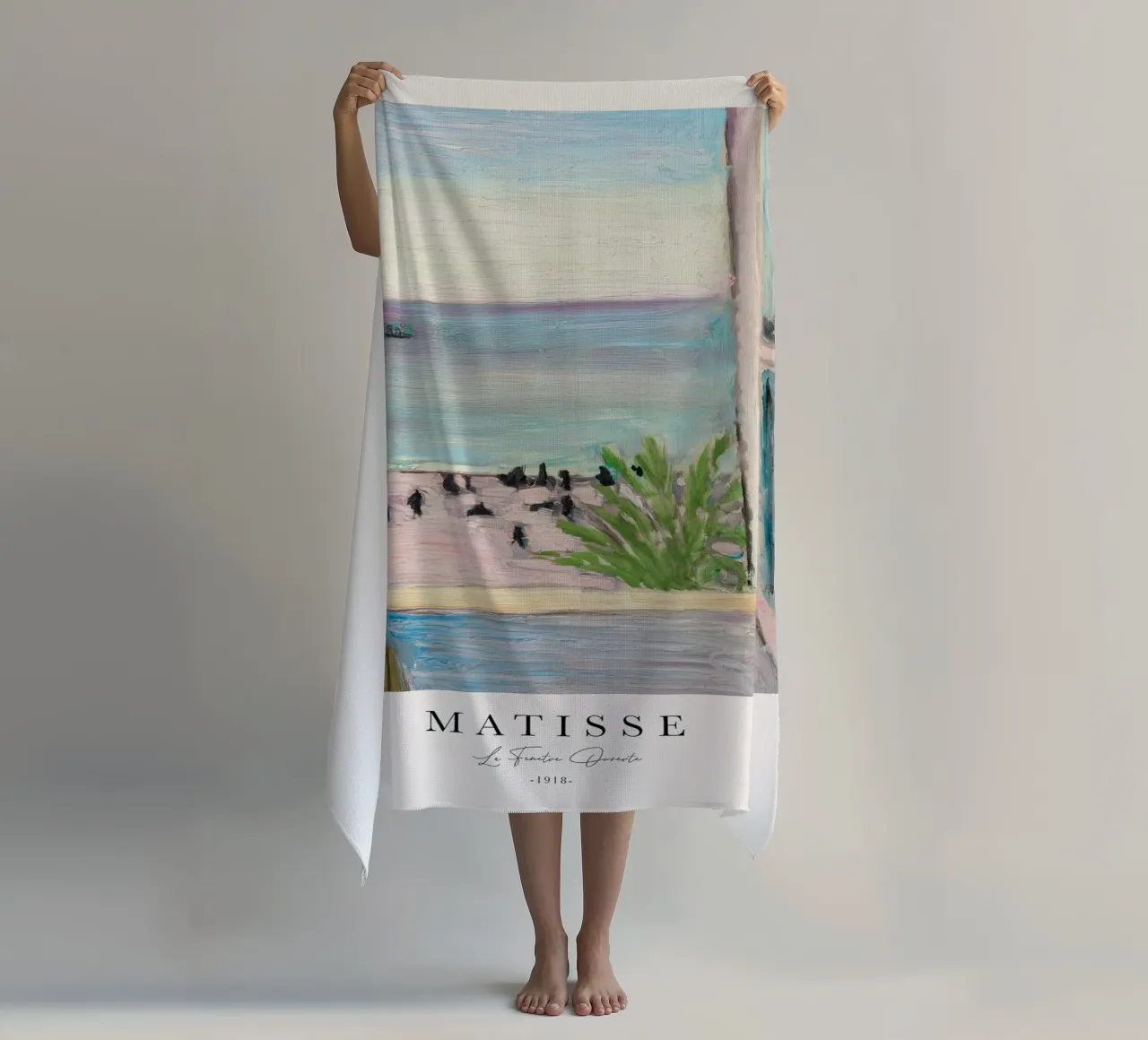 Matisse The Open Window 1918 beach towel by Jam Poster
