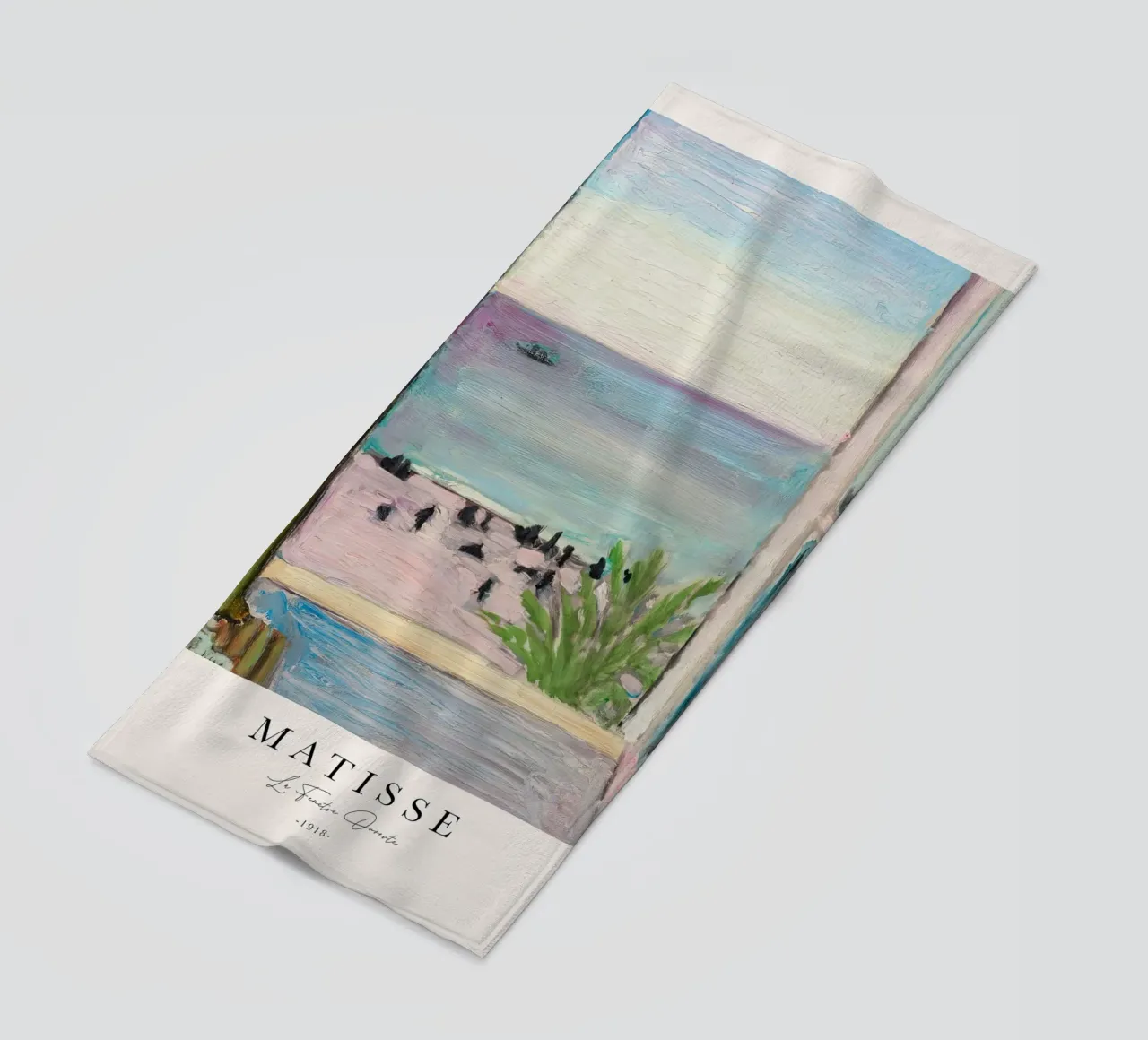 Matisse The Open Window 1918 beach towel by Jam Poster