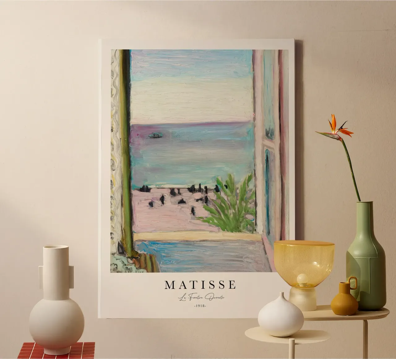 Matisse The Open Window 1918 canvas with Floater frame by Jam Poster