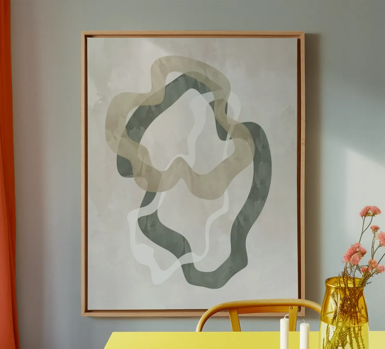 Abstract Green Forms canvas by Sannel Larson