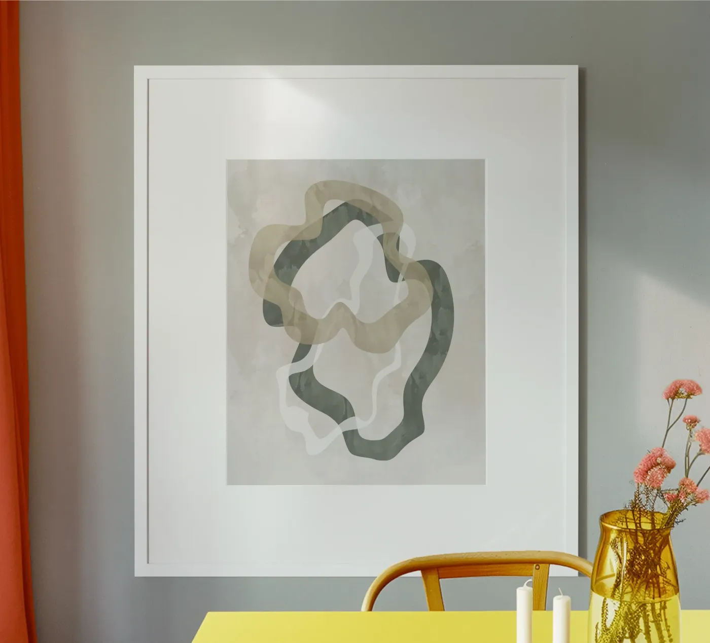 Abstract Green Forms poster by Sannel Larson