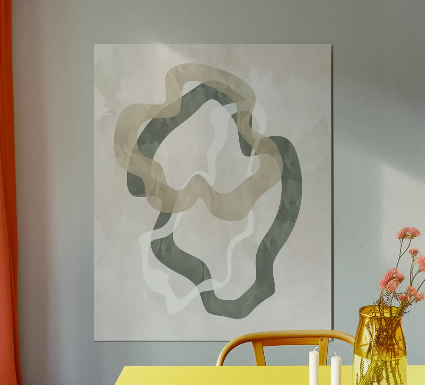 Abstract Green Forms poster by Sannel Larson