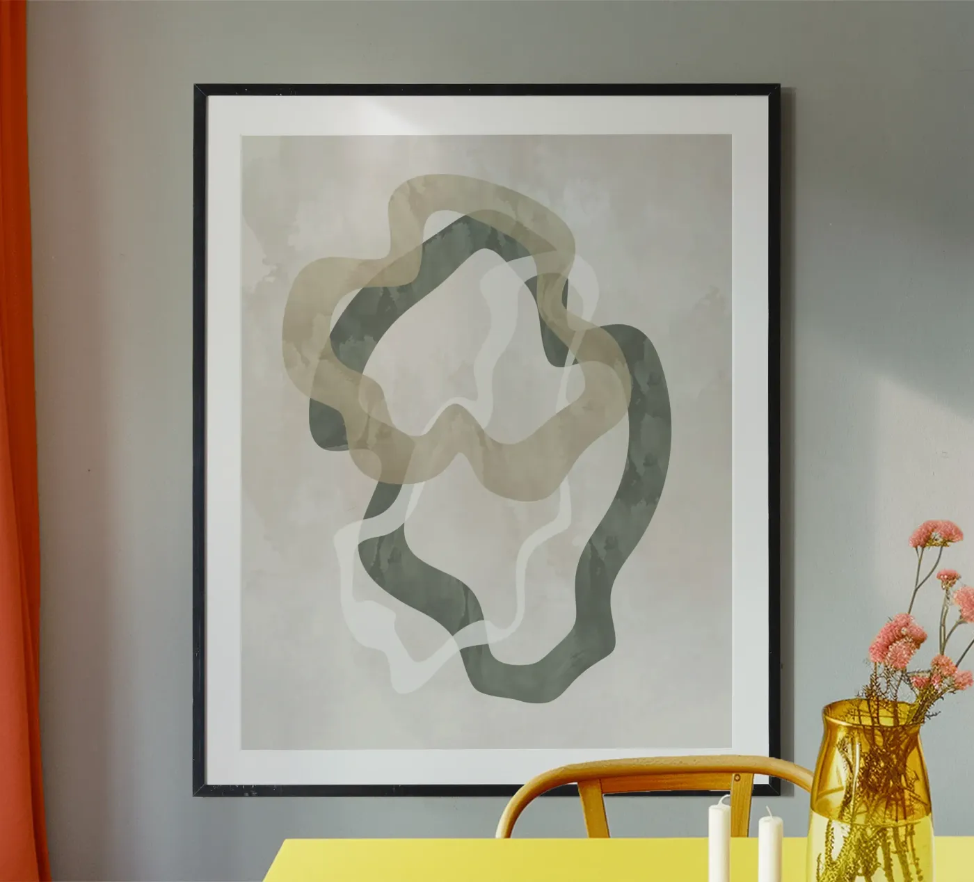 Abstract Green Forms poster by Sannel Larson
