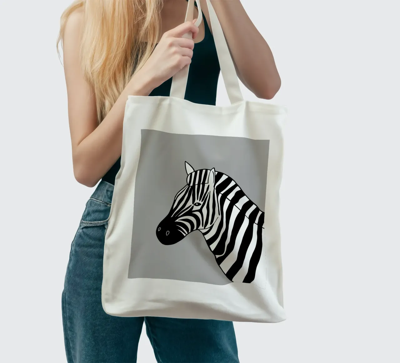 Animale della nursery - zebra borsa in juta da Little Dean