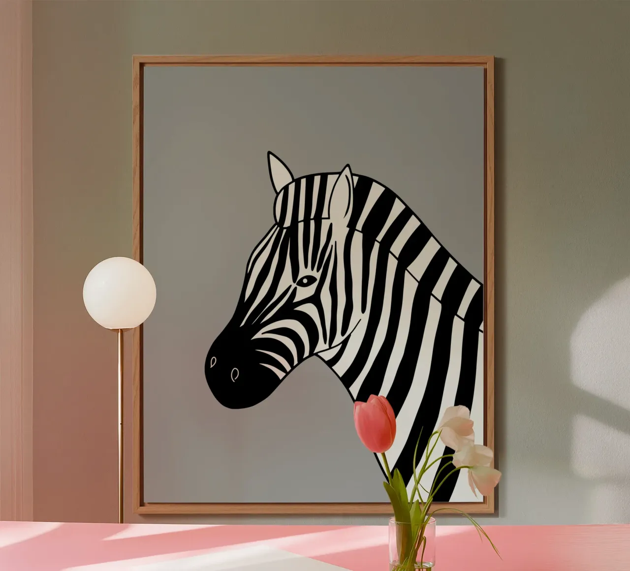 Animale della nursery - zebra alluminio dibond da Little Dean