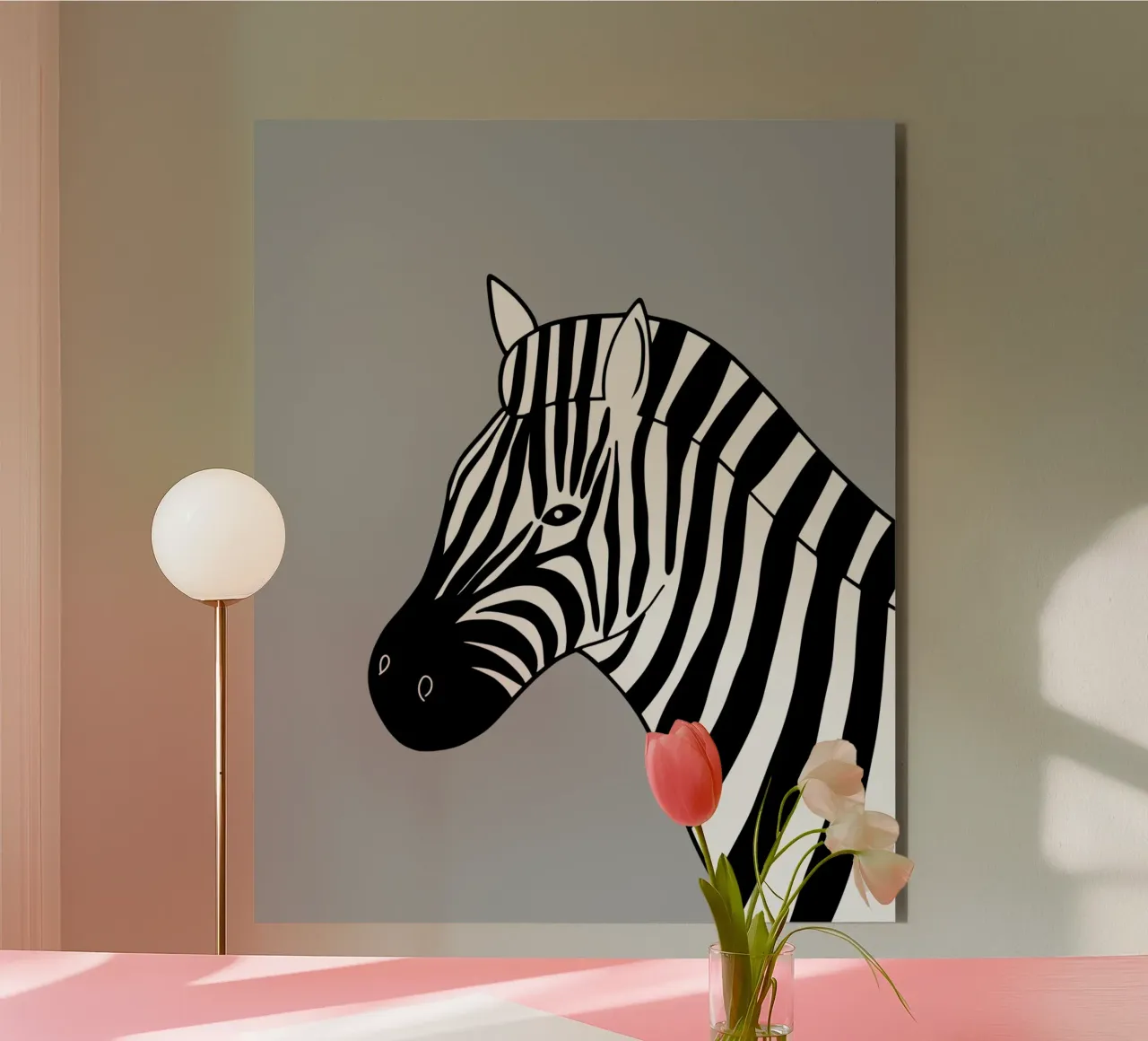 Animale della nursery - zebra alluminio dibond da Little Dean
