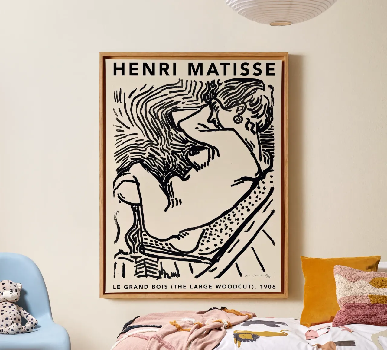 Matisse Groot bos 1906 canvas met Baklijst van Jam Poster