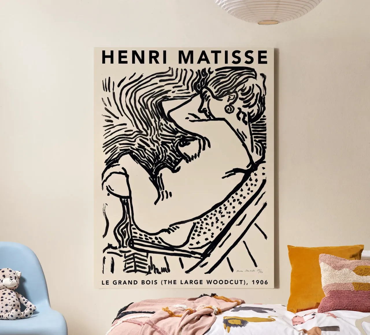 Matisse Groot bos 1906 canvas met Baklijst van Jam Poster