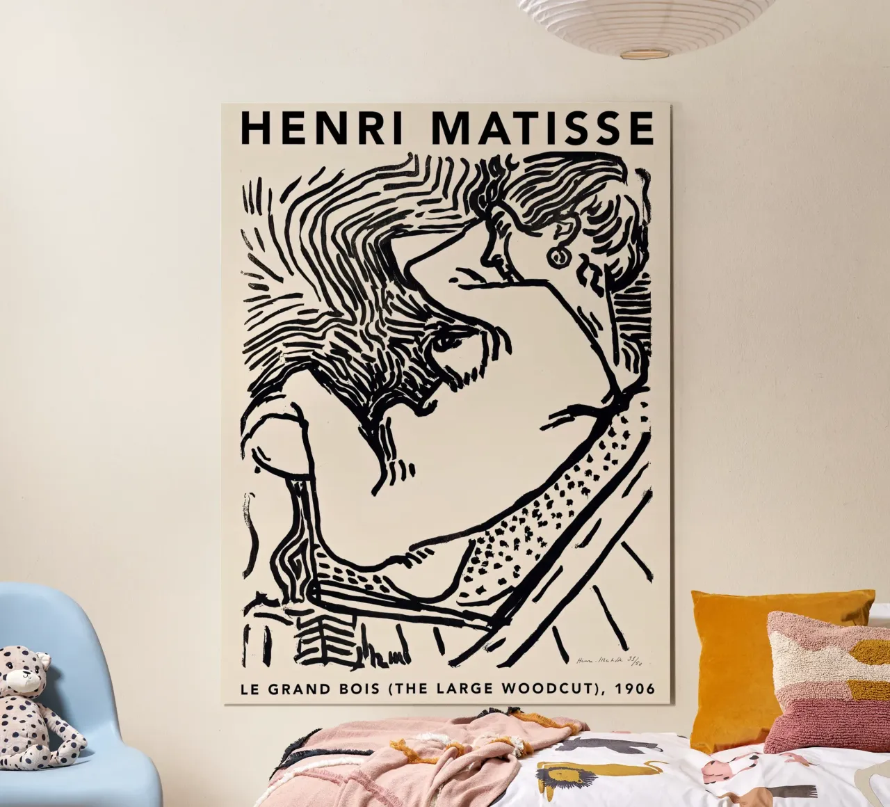 Matisse Le Grand Bois 1906 poster con telaio in legno da Jam Poster