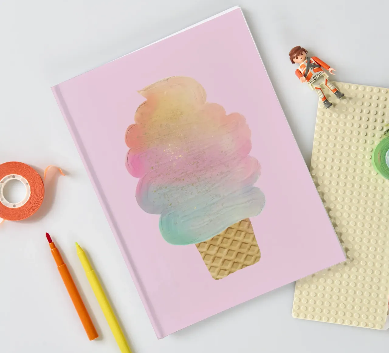 Glitter Swirl Ice Cream notebook by cafelab