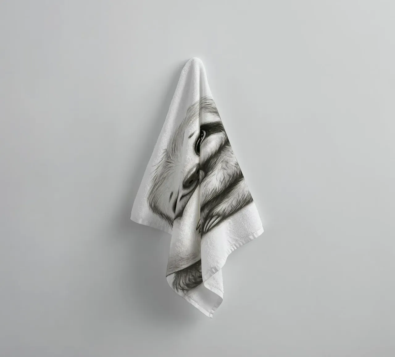 Adorable Baby Sloth Hugging Heart towel by flufftee