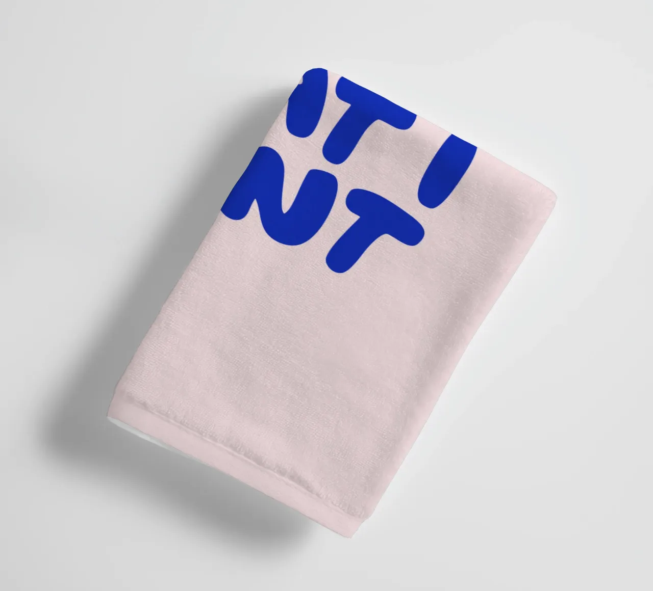 I Do a Thing Called What I Want Pink Blue Typography Print towel by THE MOTIVATED TYPE