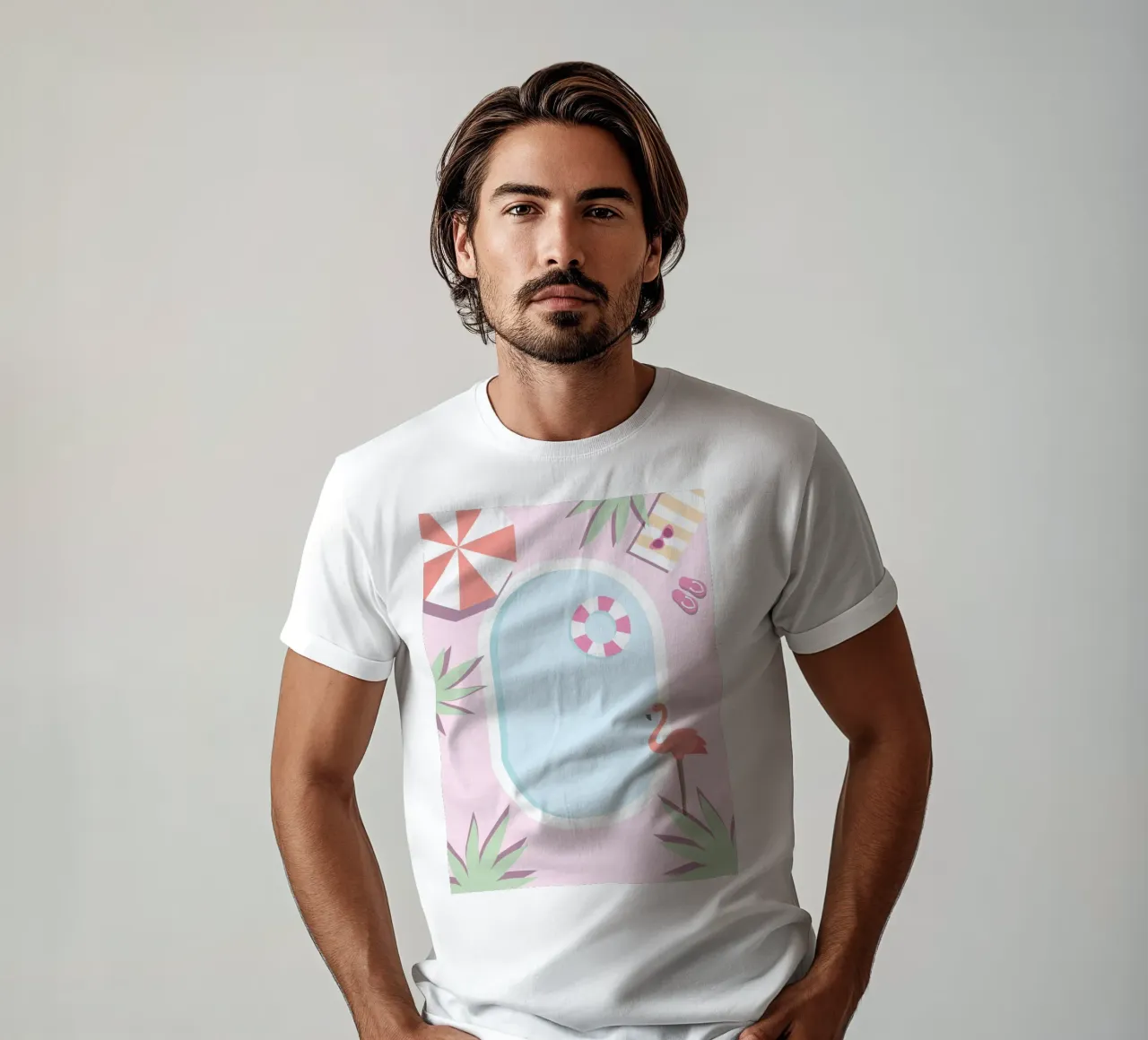 Flamingo Pool Party T-Shirt von cafelab