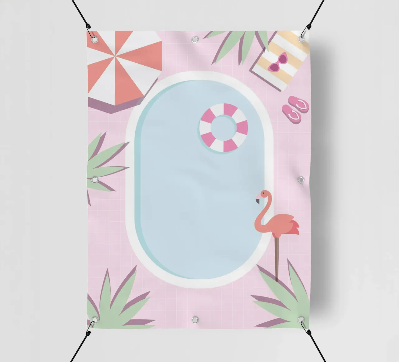 Flamingo Pool Party PVC Plane von cafelab