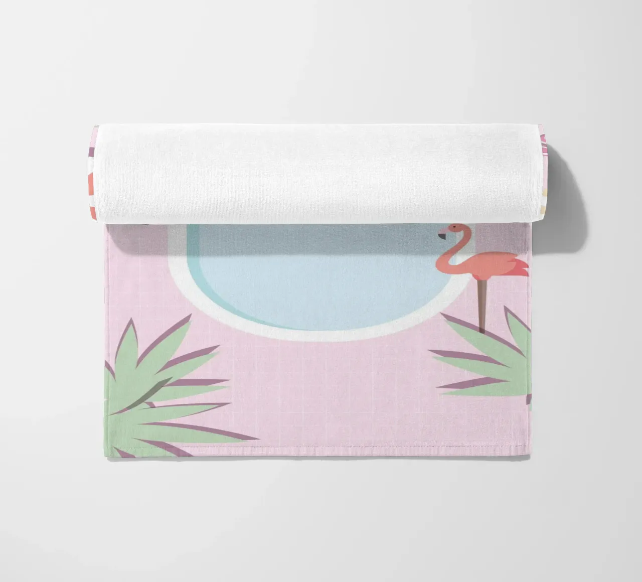 Flamingo Pool Party beach towel by cafelab