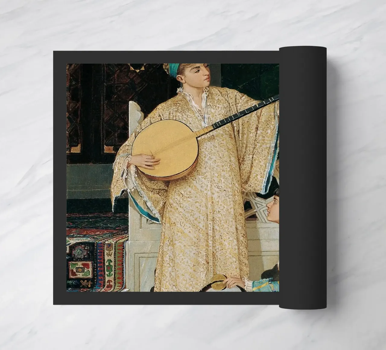 Due ragazze musiciste di Osman Hamdi Bey zerbino da Venus Art
