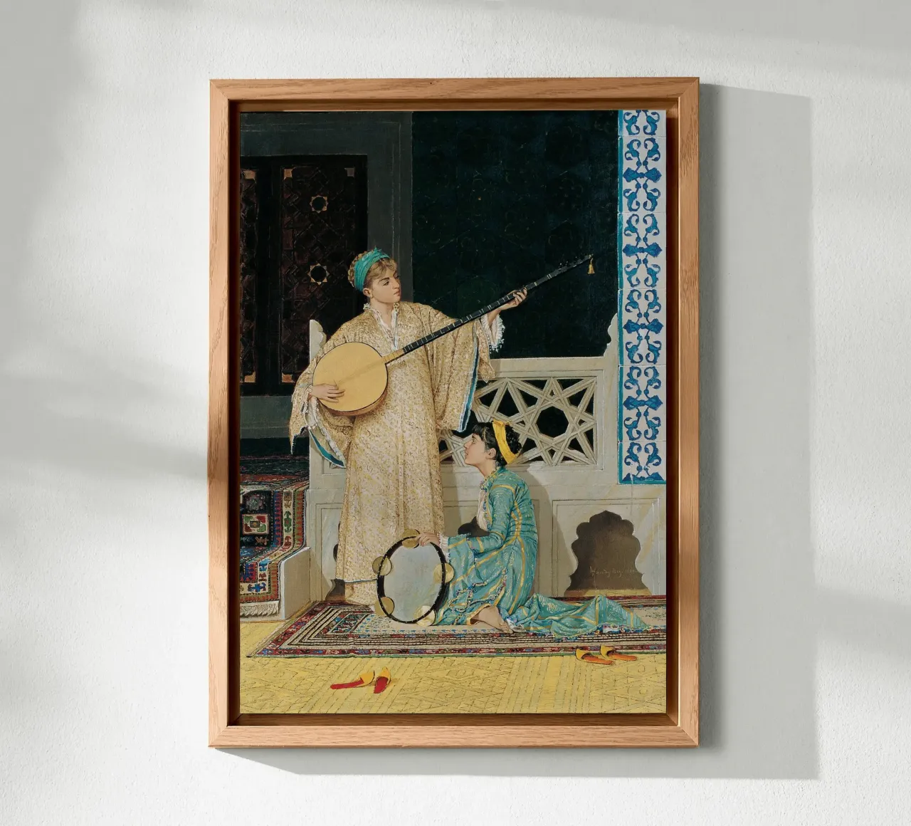 Due ragazze musiciste di Osman Hamdi Bey alluminio dibond da Venus Art
