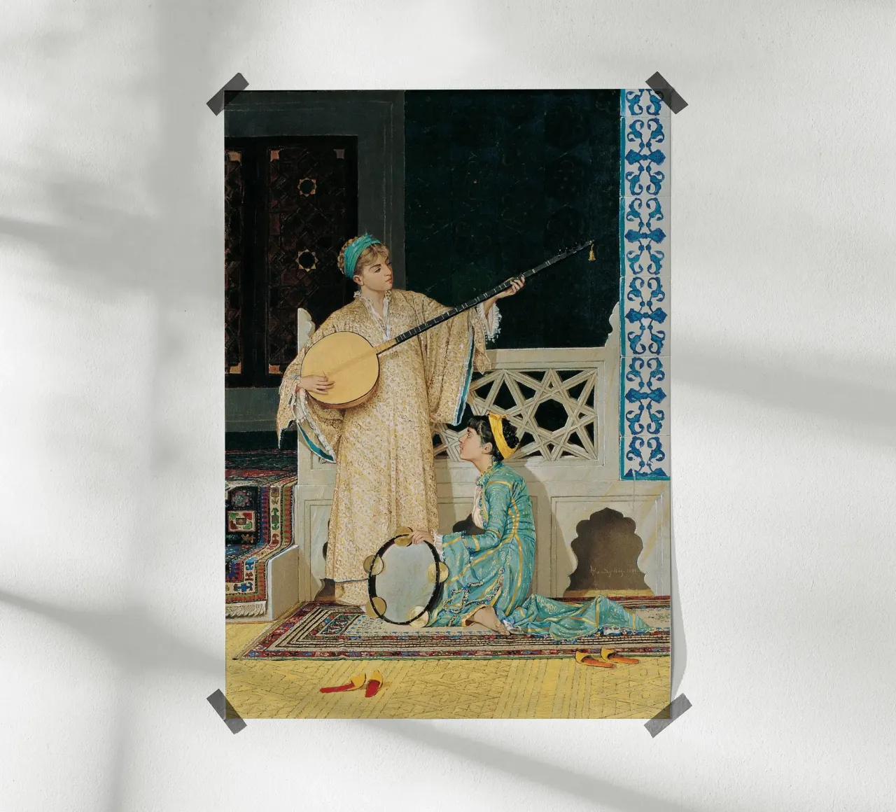 Two Musician Girls by Osman Hamdi Bey hahnemühle by Venus Art