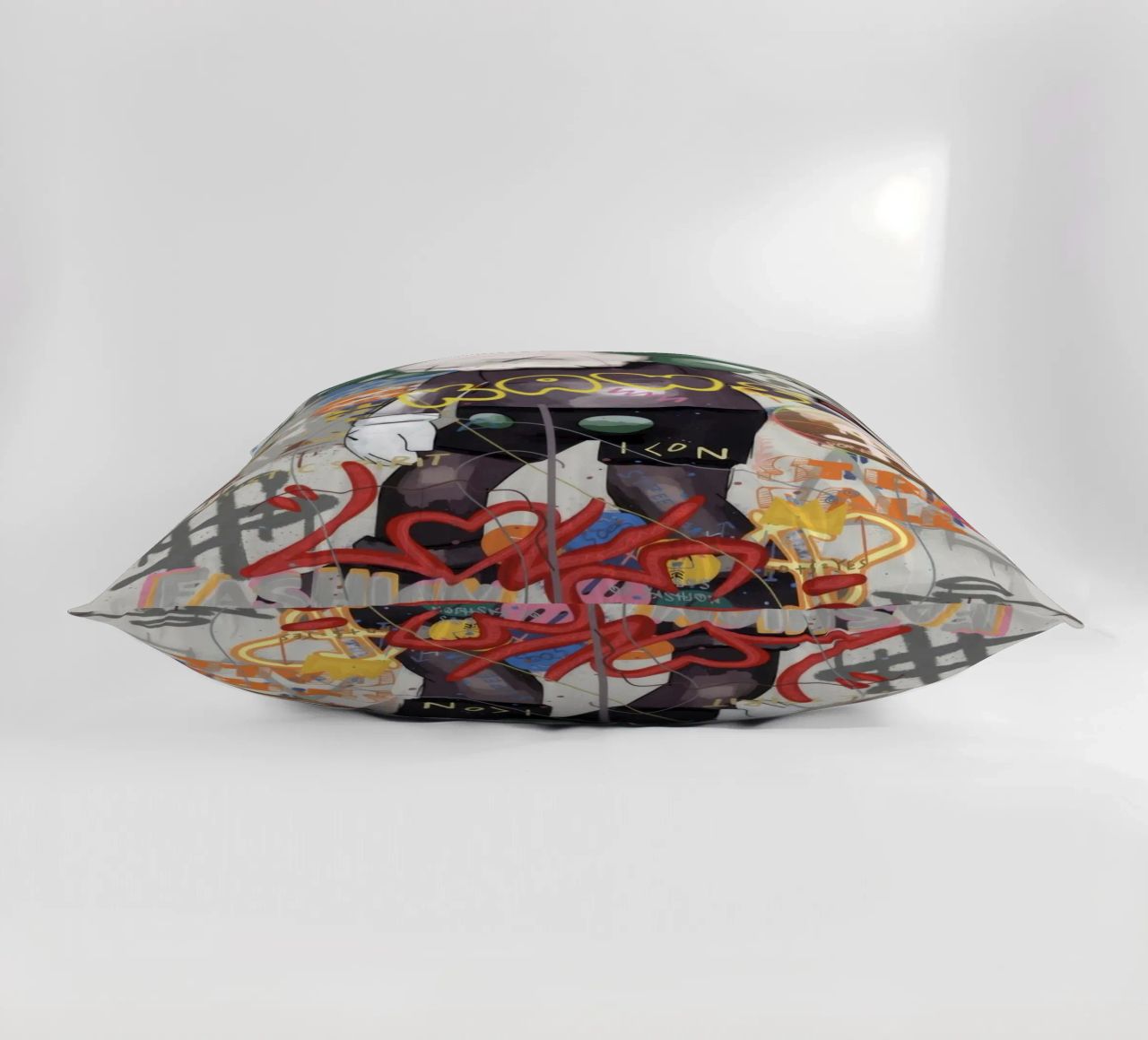 KAWS Character in Graffiti Art cuscino da Nando Art