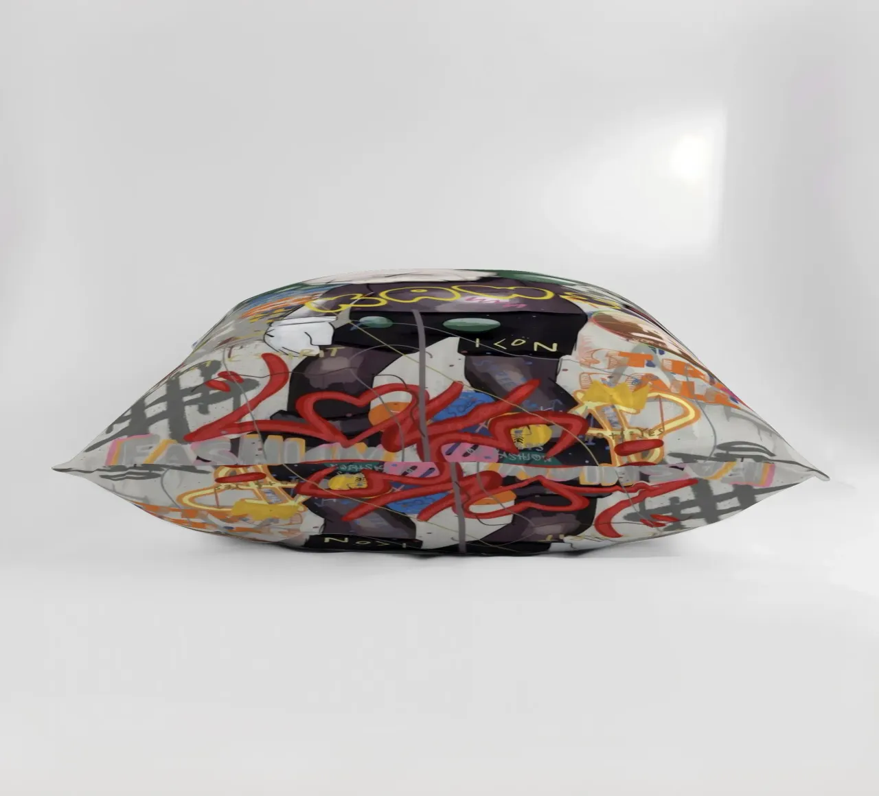 KAWS Character in Graffiti Art decorative cushion by Nando Art