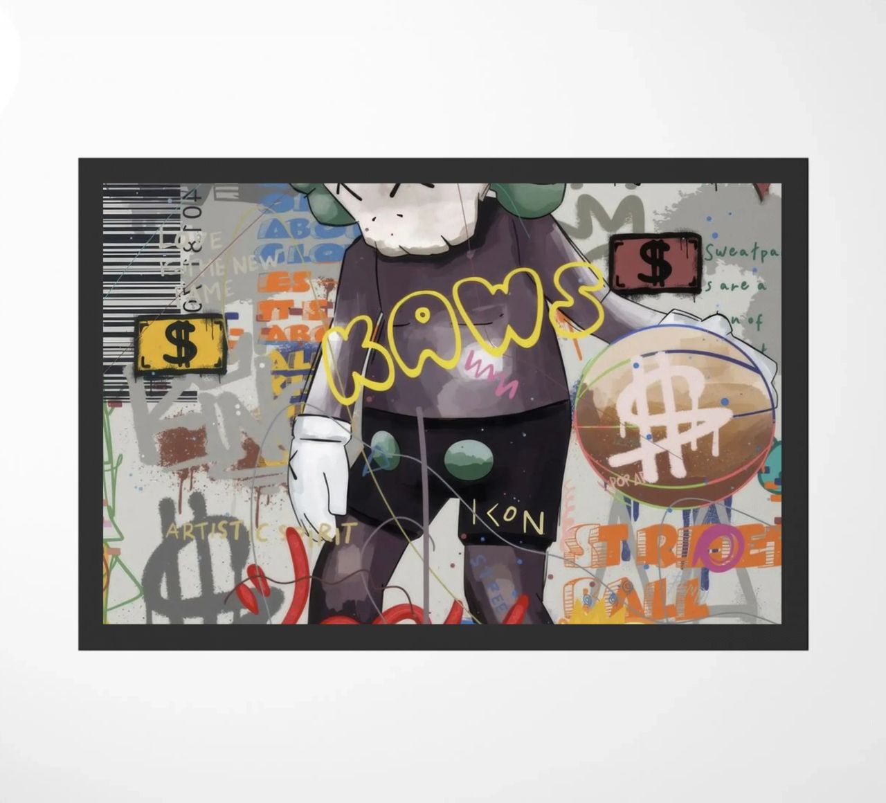 KAWS Character in Graffiti Art zerbino da Nando Art