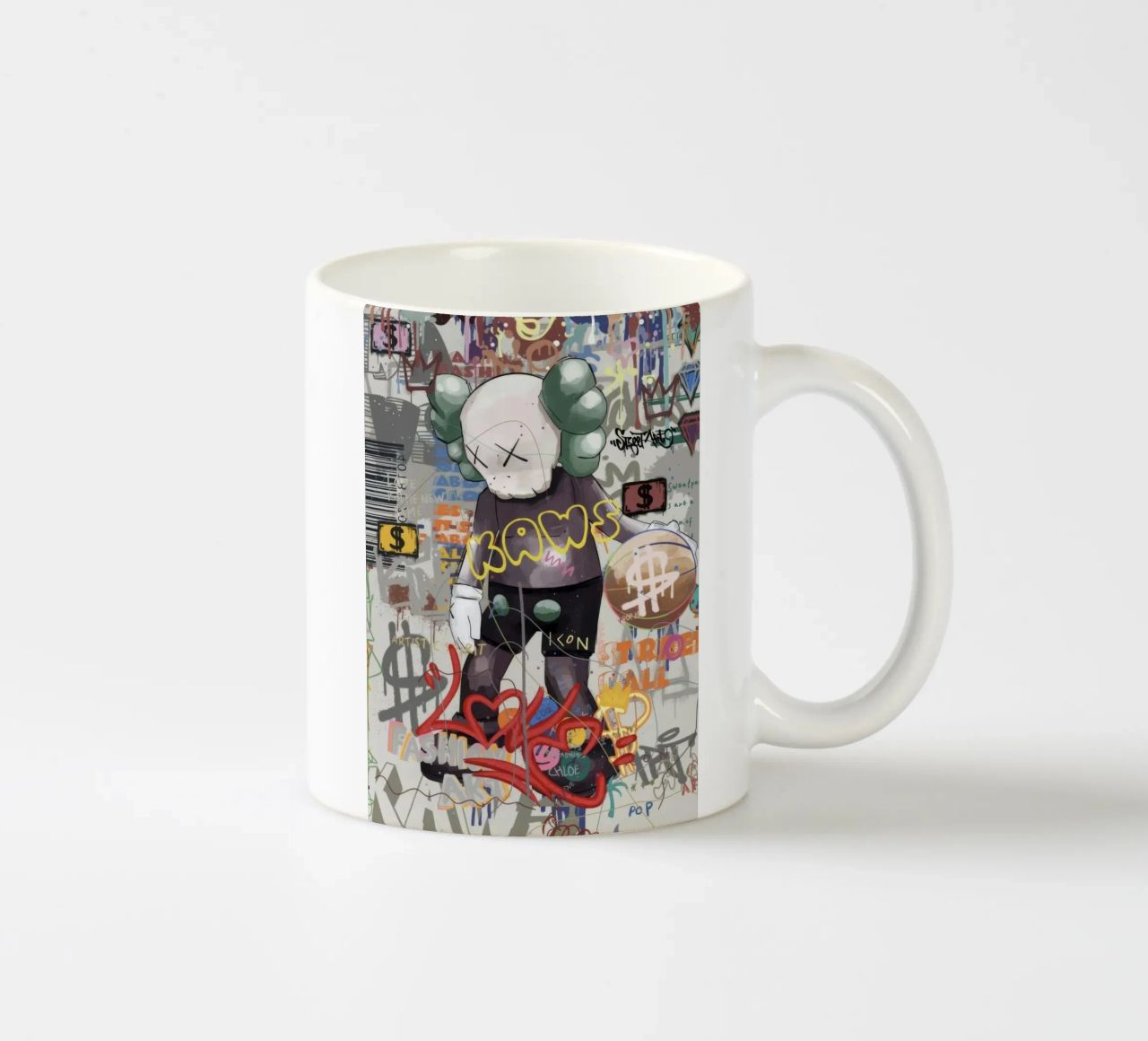 KAWS Character in Graffiti Art tazza in ceramica da Nando Art