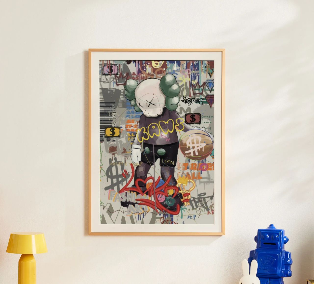 KAWS Character in Graffiti Art poster de Nando Art