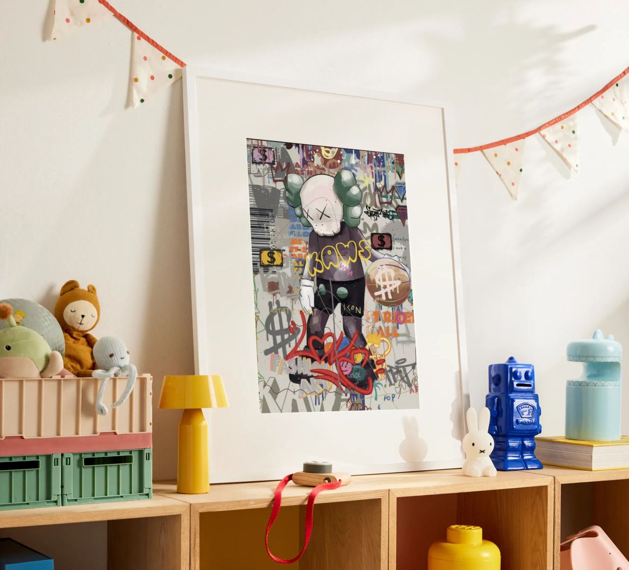 KAWS Character in Graffiti Art poster de Nando Art