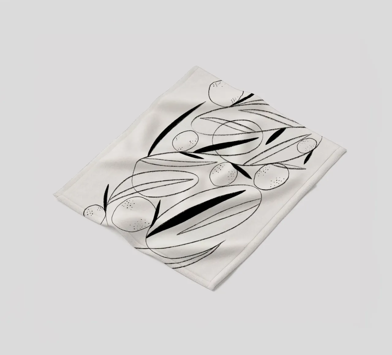 Oranges in Black and White coperta in pile da Pure